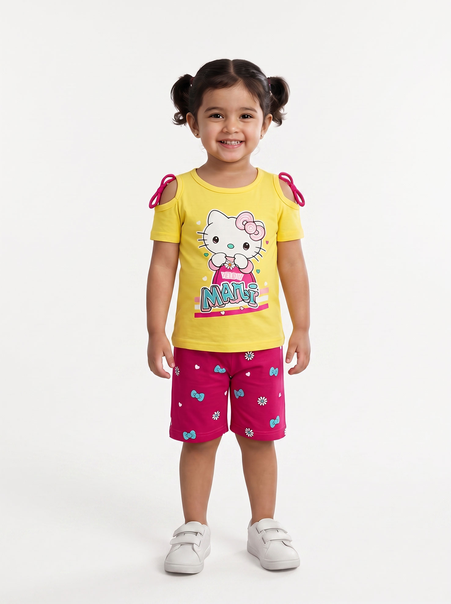 WAB1 100% Cotton Girls' Pajama Set - Image 1