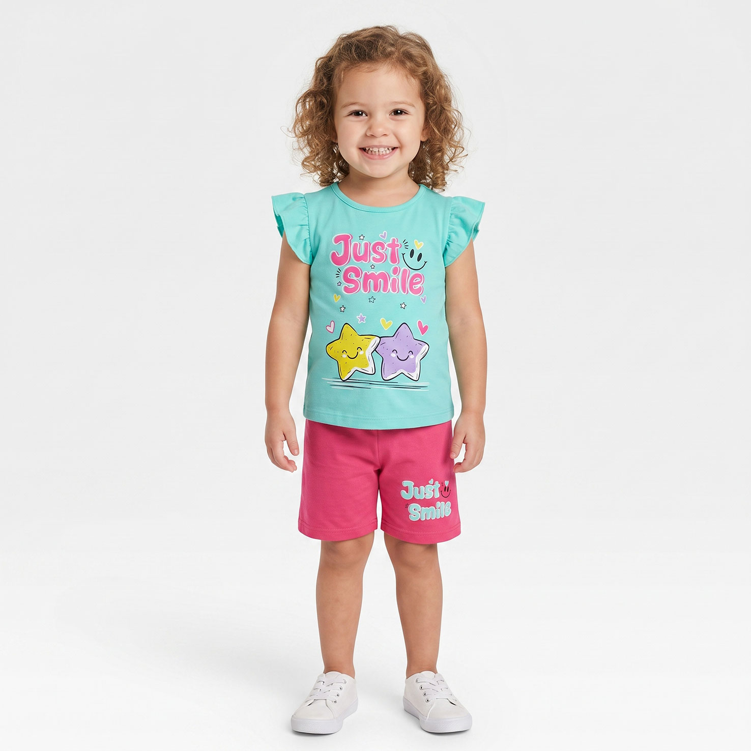 wab3 100% Cotton Girls' Pajama Set - Image 1