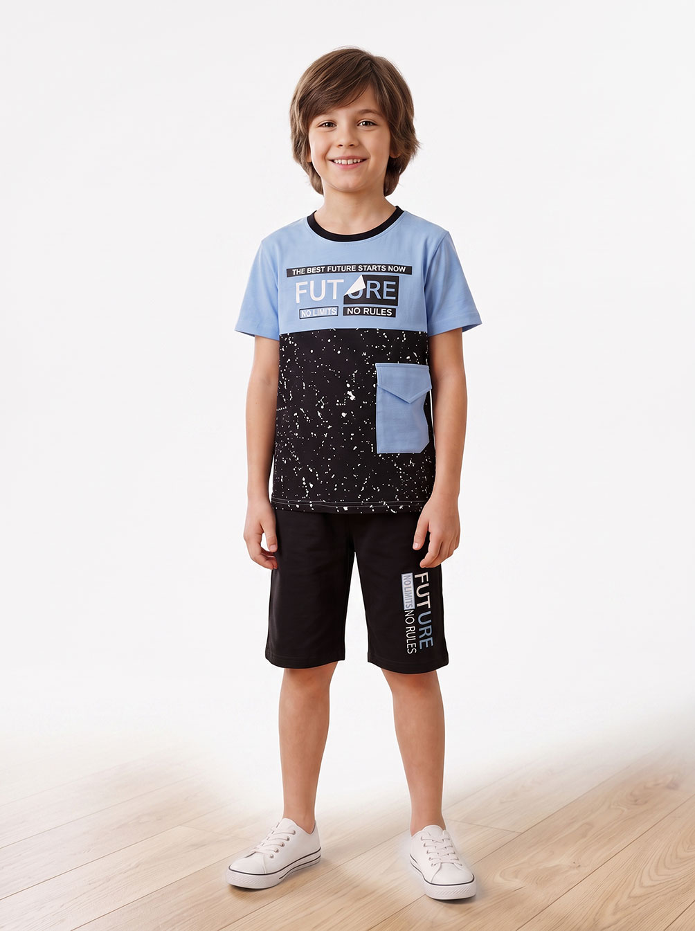 wab4 Boys' Homewear Set - 100% Cotton - Image 1